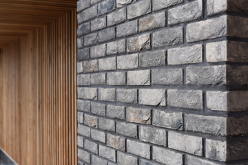 Grey Brick & Wooden Panelling