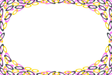 Рамка для открытки из цветных овалов