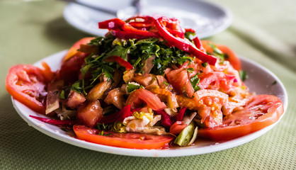 Turkish mixed Mediterranean vegetable salad