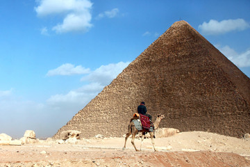caravan near pyramids of Giza