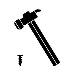 Vector hammer icon in trendy flat style, isolated on white background, for website design, application, logo, user interface.