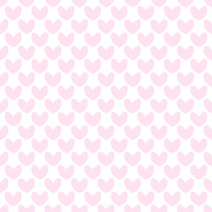 Doodle heart abstract pastel seamless pattern. Pink romantic background. Vector illustration. 