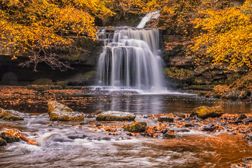 Another Wensleydale waterfall.  A short walk from the West Burton's pretty village 