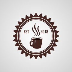Vintage Coffee shop logo vector illustration