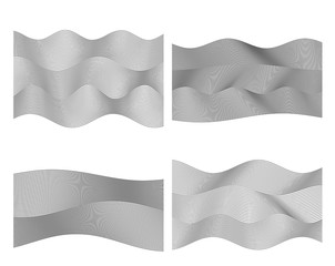 wavy lines form spiral ribbon design element effect 3d65