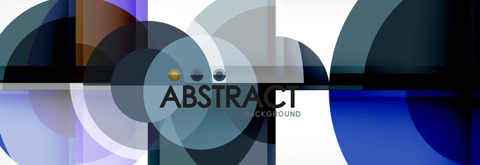 Vector fantastic circle modern geometric background template