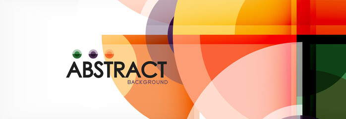 Obraz premium Abstract background bright circles geometric design