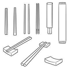 vector set of chopsticks