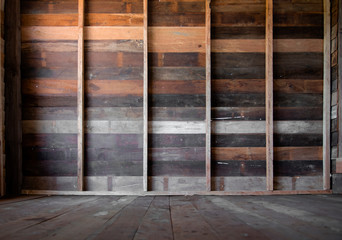 Brown wooden home wall.