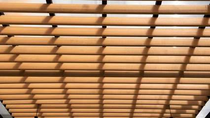 The ceiling lathes roof.
