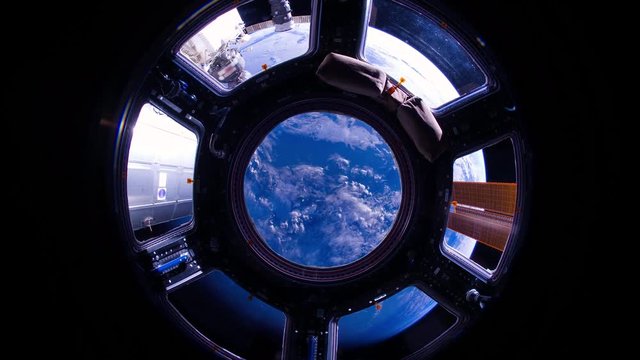 Beautiful blue Planet Earth sphere seen from space station. Retouched and color corrected 4k timelapse footage. Original Imagery by NASA Johnson Space Center