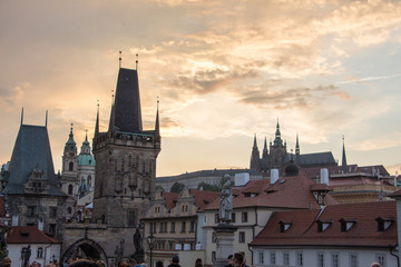 Fototapeta premium Sonnenuntergang in Prag