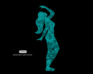 Abstract vector illustration of cyber woman.