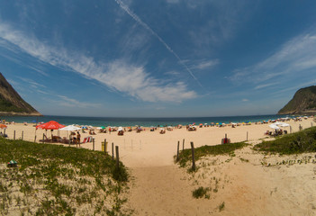 Panoramic view of the beach