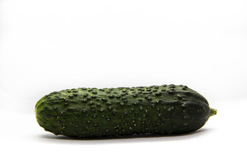 one green cucumber