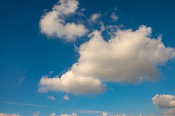 blue sky with clouds vintage