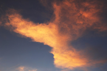 dramatic sky with clouds.