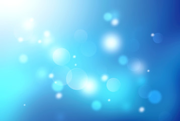 Blue blurred bokeh background.