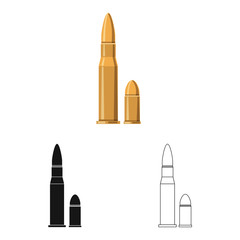 Obraz premium Isolated object of weapon and gun sign. Collection of weapon and army vector icon for stock.
