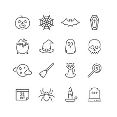 Set of halloween icons.