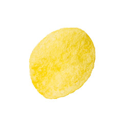 potato chips isolated on white background with clipping path