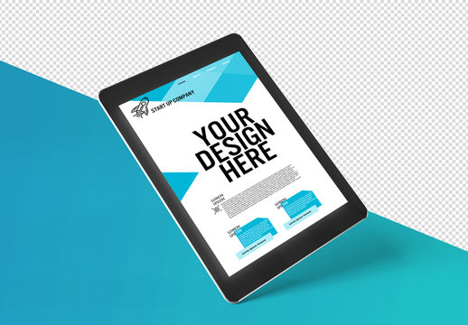 Isolated Tablet Mockup