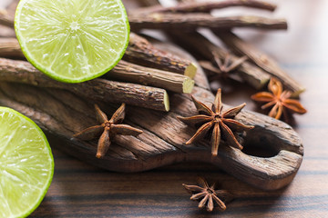 star anise on the cutting board