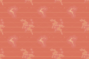 pattern of deers. new year. Christmas decorations. 
