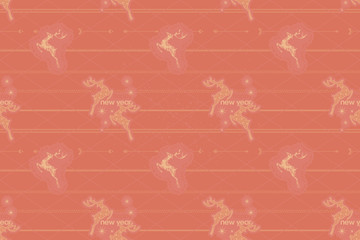 pattern of deers. new year. Christmas decorations. 
