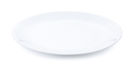 empty plate isolated on white background