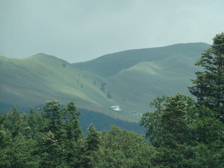 Mountain landscapes in Korpats in Romania