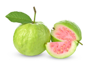 Guava on white background