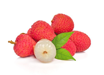 lychee isolated on white background