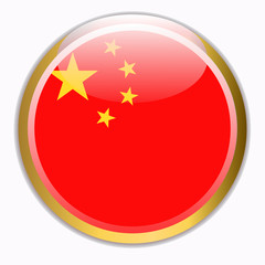 Button with flag of China.