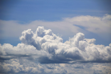 blue sky with white clouds.