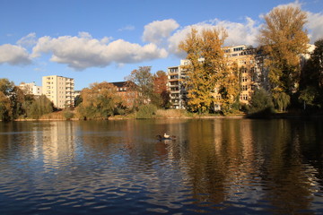 Goldener Oktober am Lietzensee in Berlin-Charlottenburg