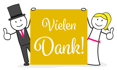 Vielen Dank / Hochzeit / Brautpaar / Liebe