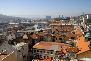 View over the city of Sarajevo, Bosnia and Herzegovina