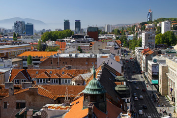 View over the city of Sarajevo, Bosnia and Herzegovina
