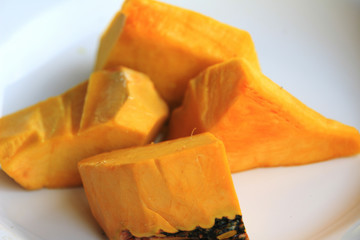 slice of pumpkin.