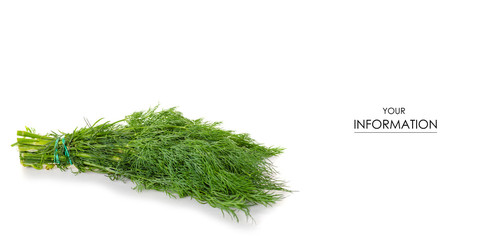 A bunch of dill pattern on white background isolation