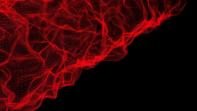 Sci-fi Cyber Space 4 -RED- Motion Graphics -10sec Seamless Loop -4K UHD- 3840-2160