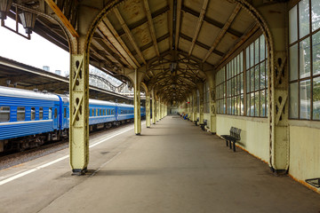 railway station, is the train at the platform