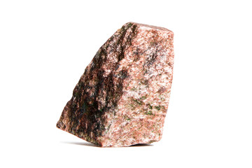 Semi-precious stones and minerals on a white background