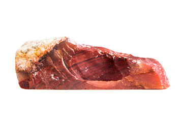 Semi-precious stones and minerals on a white background