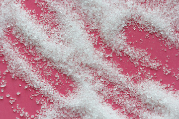 sugar on a pink background