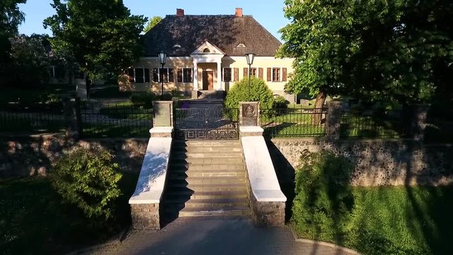 Adam Mickiewicz House Museum. Novogrudok. Belarus. Shoot by drone