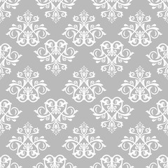 Fototapeta premium Orient classic white pattern. Seamless abstract background with vintage elements. Orient background