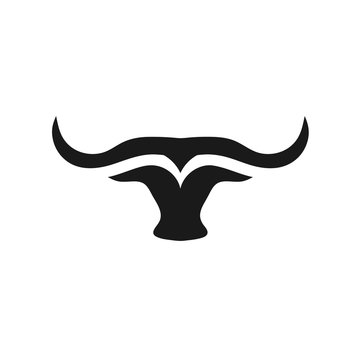 creative and simple bulls horn logo vector