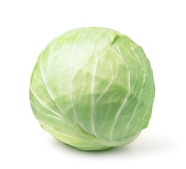 White fresh cabbage head
